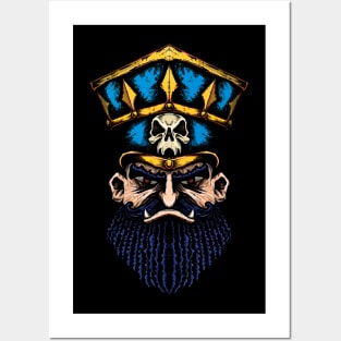 Fantasy Football Evil Dwarf Blue Posters and Art